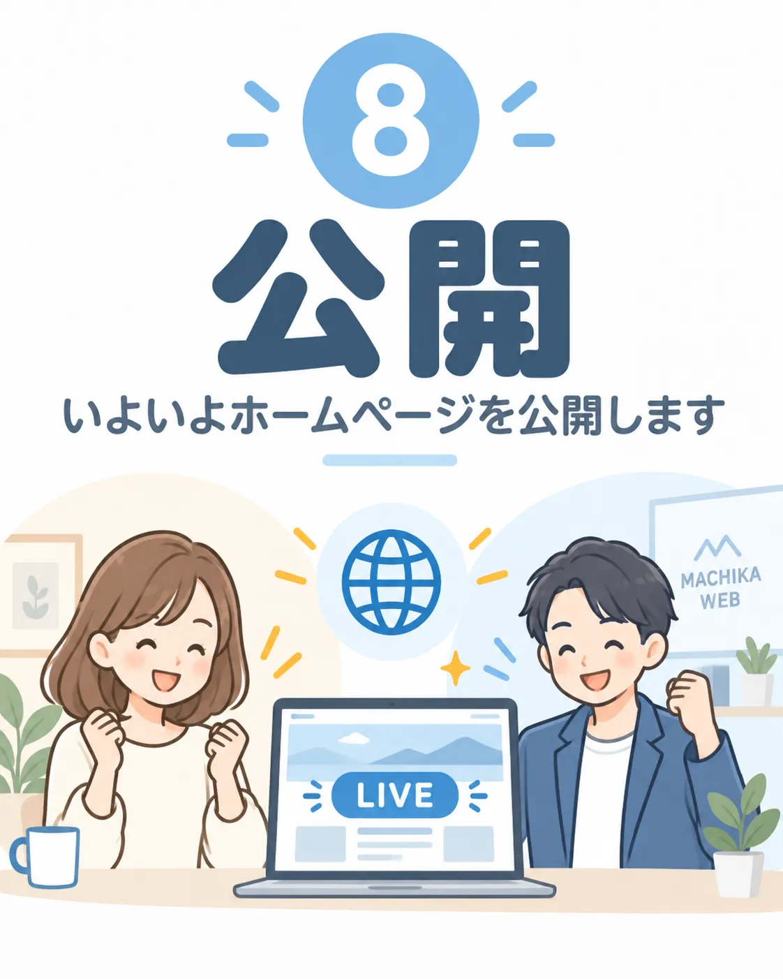 MACHIKA WEBの制作の流れ8 公開